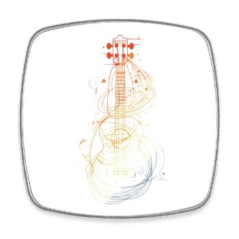 Ukulele Skizze Retro Style - Viereckiger Kühlschrankmagnet - Weiß - Vorne