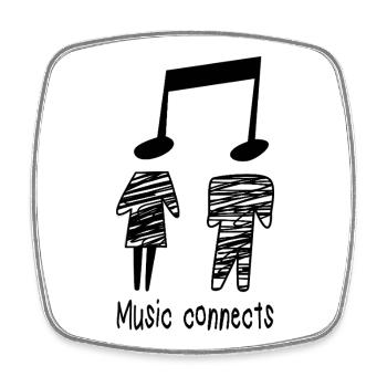 Musik Musiker Musiklehrer Spruch Geschenk Noten  - Viereckiger Kühlschrankmagnet - Weiß - Vorne