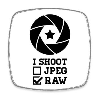 I Shoot Fotografie – Kamera Design für Fotografen - Viereckiger Kühlschrankmagnet - Weiß - Vorne