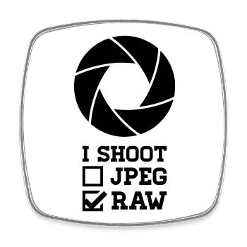 I Shoot Fotografie – Kamera Design für Fotografen - Viereckiger Kühlschrankmagnet - Weiß - Vorne