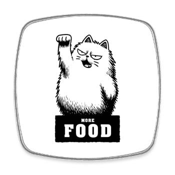 Mehr Food  - Viereckiger Kühlschrankmagnet - Weiß - Vorne