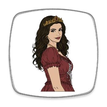 Princess - Square fridge magnet - white - Front