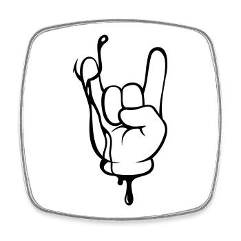 Keep on Rocking am Wasser – Das Angler-Shirt! - Viereckiger Kühlschrankmagnet - Weiß - Vorne