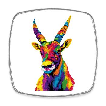 Capricorn Goat Alpine Ibex Capricorn Goats - Square fridge magnet - white - Front