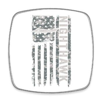 Nighthawk Camouflage militaire américain F117 - Magnet carré - blanc - Devant