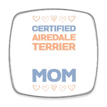 Airedale Terrier Mama - Viereckiger Kühlschrankmagnet - Weiß - Vorne