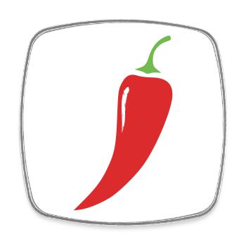 Rote Chili Schote Gemüse - Viereckiger Kühlschrankmagnet - Weiß - Vorne