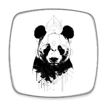 Panda - Square fridge magnet - white - Front