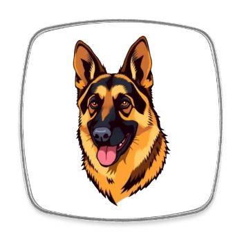 Sheepdog - Square fridge magnet - white - Front