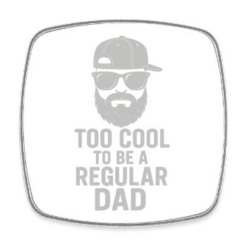 Cooler Papa: Bart, Cap & Brille – Vatertag Idee - Viereckiger Kühlschrankmagnet - Weiß - Vorne