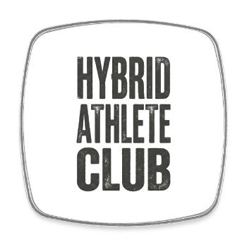 Hybrid Athlete Club Grunge Motivation - Viereckiger Kühlschrankmagnet - Weiß - Vorne