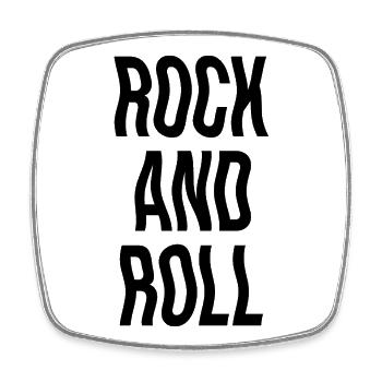 rock and roll music design - Square fridge magnet - white - Front