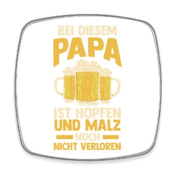 Bier Vater Vatertag Papa - Viereckiger Kühlschrankmagnet - Weiß - Vorne