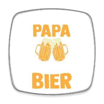 Bier Vater Vatertag Papa - Viereckiger Kühlschrankmagnet - Weiß - Vorne