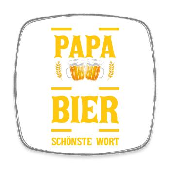 Bier Vater Vatertag Papa - Viereckiger Kühlschrankmagnet - Weiß - Vorne