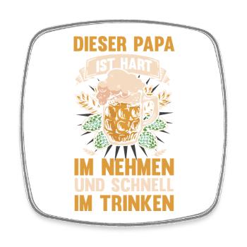 Bier Vater Vatertag Papa - Viereckiger Kühlschrankmagnet - Weiß - Vorne