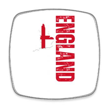 Fabriqué en Angleterre, né en Angleterre - Magnet carré - blanc - Devant