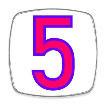 5. ANNIVERSARY. 5 YEARS. 5th ANNIVERSARY. CHILD - Square fridge magnet - white - Front