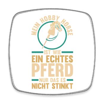 Steckenpferd Hobbyhorse Hobby Horsing - Viereckiger Kühlschrankmagnet - Weiß - Vorne