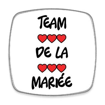 EVJF. MARIEE. TEAM. TEAM MARIEE. FUTURE MARIEE - Magnet carré - blanc - Devant