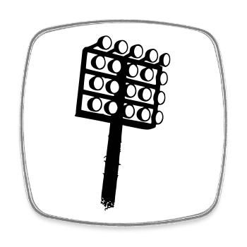 Stadium Floodlight Soccer Icon - Square fridge magnet - white - Front