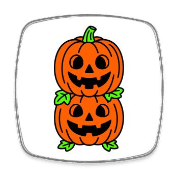 Halloween pumpkins - Square fridge magnet - white - Front