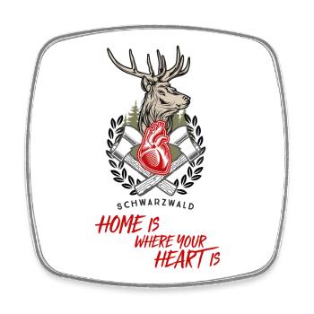 Schwarzwald - where my heart is - Viereckiger Kühlschrankmagnet - Weiß - Vorne