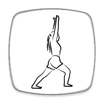 Yogini Drawing - Square fridge magnet - white - Front