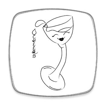 Cheers! - Square fridge magnet - white - Front