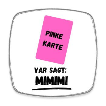 Pink Card - Square fridge magnet - white - Front