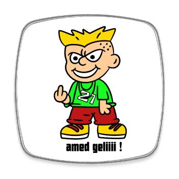 amed geliii - Viereckiger Kühlschrankmagnet - Weiß - Vorne