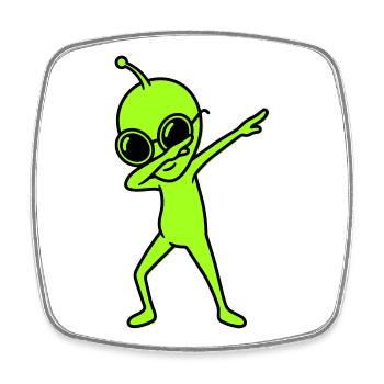Alien Dab - Magnet carré - blanc - Devant