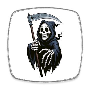 Grim Reaper Grim Reaper Shirt with Sens - Square fridge magnet - white - Front