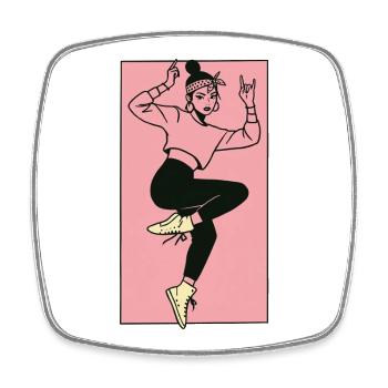 Female dancer #6 - Viereckiger Kühlschrankmagnet - Weiß - Vorne