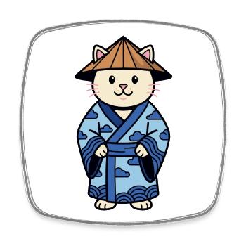 China Cat cute - Square fridge magnet - white - Front