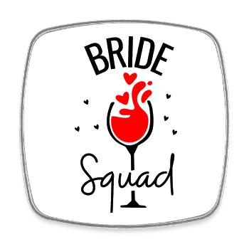 Bride Squad Bachelorette Party - Square fridge magnet - white - Front