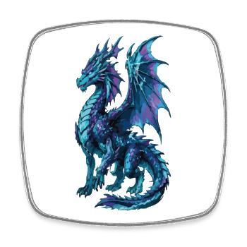 Dragon - Square fridge magnet - white - Front