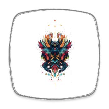 Color Miracle Butterfly Ornament - Square fridge magnet - white - Front