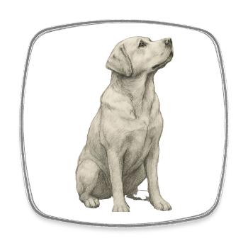 Labrador Geschenk für Hundebesitzer & Fans - Viereckiger Kühlschrankmagnet - Weiß - Vorne