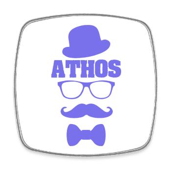 Cadeau pour Athos - Magnet carré - blanc - Devant