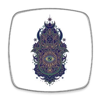 Spirituality Sacred Geometry Lotus Flower Zen - Square fridge magnet - white - Front