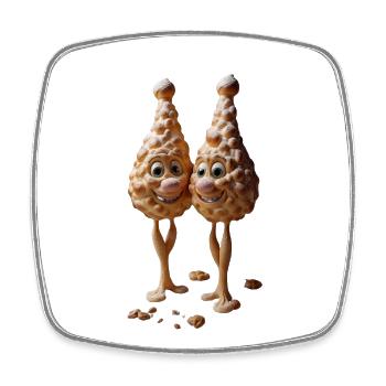Cheery Crumble Pals - Square fridge magnet - white - Front