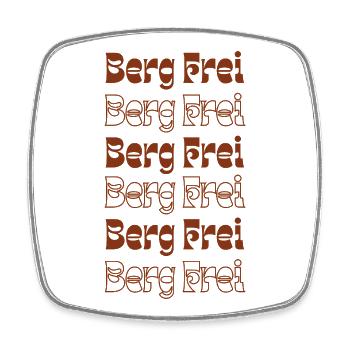 Retro Berg Frei Mountain Typography - Viereckiger Kühlschrankmagnet - Weiß - Vorne