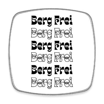 Retro Berg Frei Mountain Typography - Viereckiger Kühlschrankmagnet - Weiß - Vorne