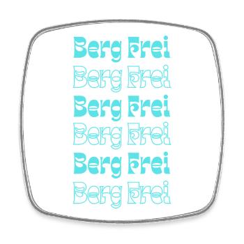 Retro Mountain Free Mountain Typography - Square fridge magnet - white - Front
