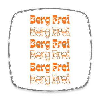 Retro Berg Frei Mountain Typography - Viereckiger Kühlschrankmagnet - Weiß - Vorne