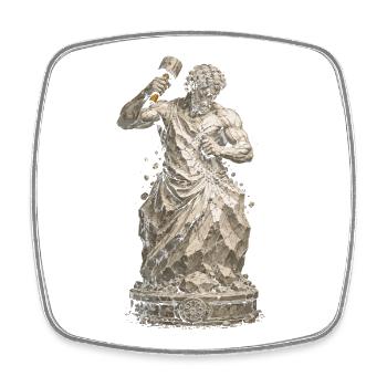 Stonemasonry Stonemasonry - Square fridge magnet - white - Front
