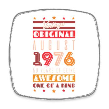 Millésime 1976 : 50 ans - Magnet carré - blanc - Devant