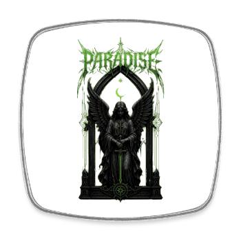 Gothic Angel Dark Paradise Metal - Square fridge magnet - white - Front