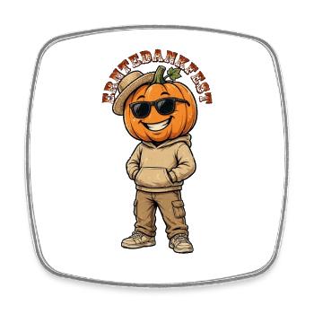 Thanksgiving : une citrouille cool et décontractée dans le style de la rue - Magnet carré - blanc - Devant